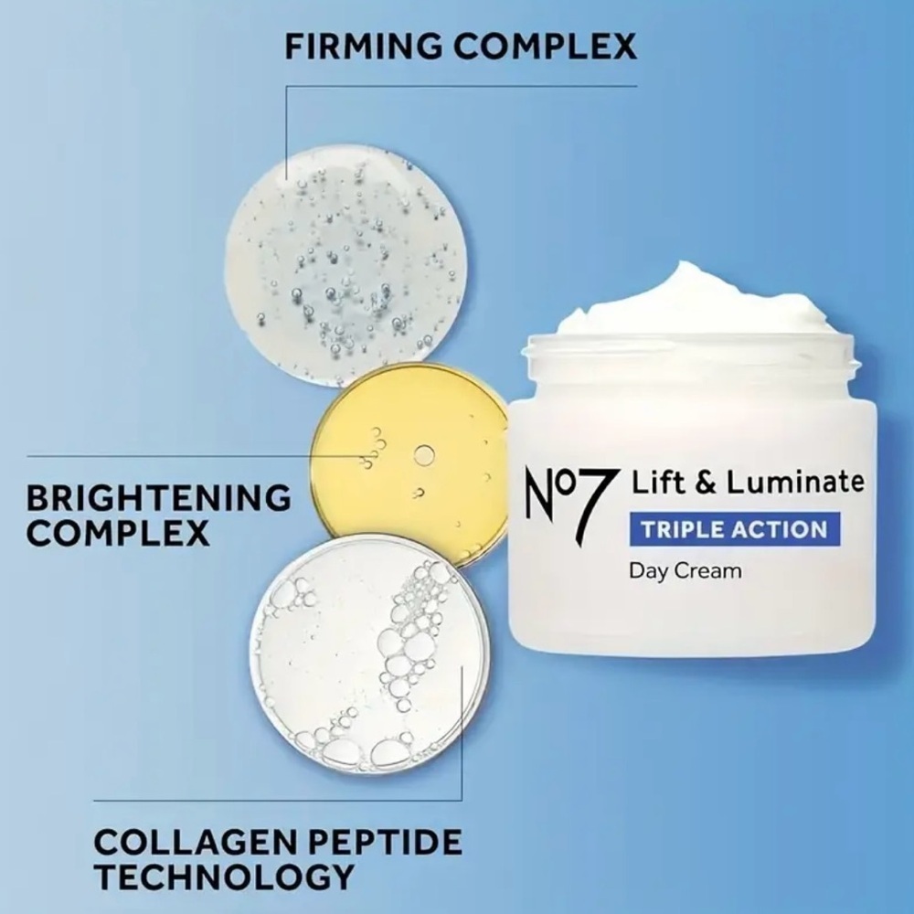 No7 Lift & Luminate Triple Action SPF15 Age Defying Day Cream 1.69oz - Picture 4 of 6